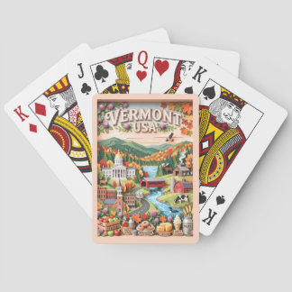 Vermont Herbst Reise Neuengland Natur Wahrzeichen Spielkarten