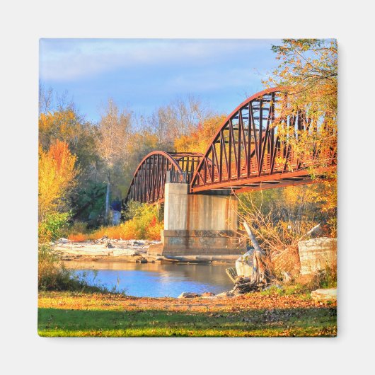 Vermont Herbstbrücke Magnet (Vorne)