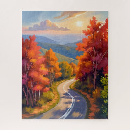 Vermont Herbstlaub Wasserfarbenlandschaft Puzzle