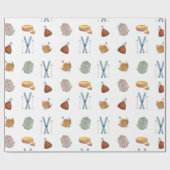 Vermont Herbstmapfelsirup Flannel Skisaison Geschenkpapier (Flach)