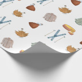 Vermont Herbstmapfelsirup Flannel Skisaison Geschenkpapier (Ecke)