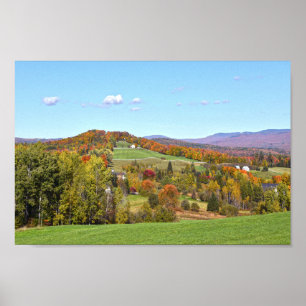 Vermont Hillside im Herbst Poster