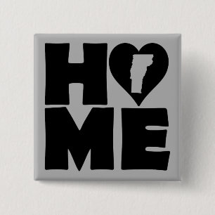 Vermont Home Heart State Knopf Abzeichen Pin Button