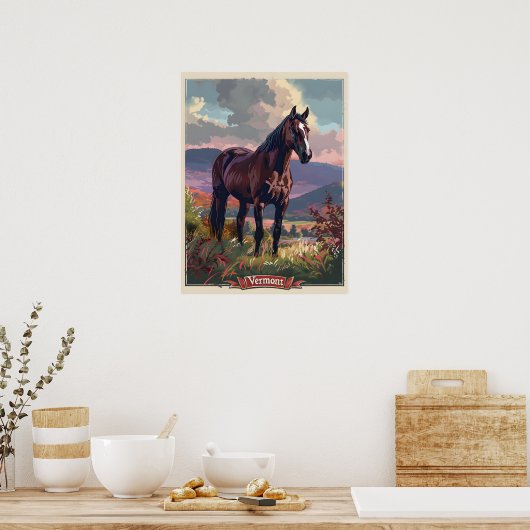 Vermont Horse Poster (Küche)