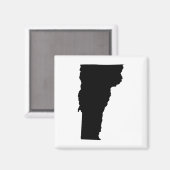 Vermont in Schwarz und Weiß Magnet (Vorderseite/Rückseite)