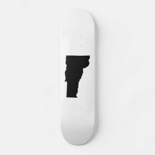 Vermont in Schwarz und Weiß Skateboard (Vorderseite)