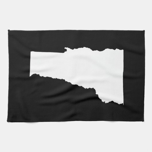 Vermont in Weiß und Schwarz Handtuch (Horizontal)