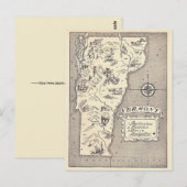 Vermont-Karte Postkarte (Vorne/Hinten)