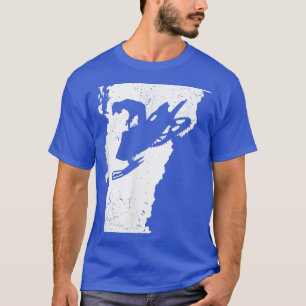 Vermont Karte Snowmobile Reiten Wintersport Snowmo T-Shirt