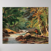 Vermont Landschaft, Die Forellenbach, Poster (Vorne)