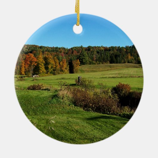 Vermont-Landschaft Keramik Ornament (Hinten)