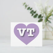 Vermont Lavender Heart - I Liebe VT Postkarte (Stehend Vorderseite)