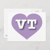 Vermont Lavender Heart - I Liebe VT Postkarte (Vorne/Hinten)