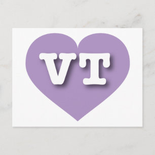 Vermont Lavender Heart - I Liebe VT Postkarte
