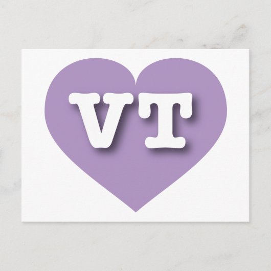 Vermont Lavender Heart - I Liebe VT Postkarte (Vorderseite)