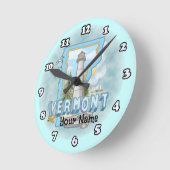Vermont Lighthouse Runde Wanduhr (Winkel)
