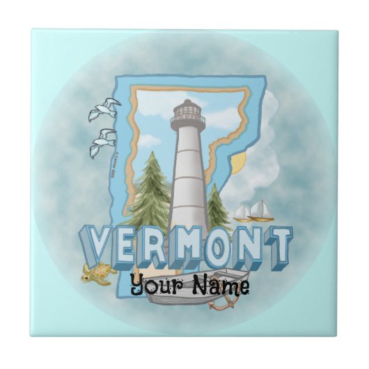 Vermont Lighthouse Tile Fliese (Vorderseite)