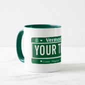 Vermont-Lizenzplatten-Tasse Tasse (Vorderseite Links)