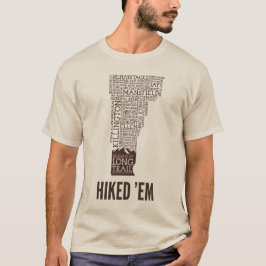 Vermont Long Trail Hiked T - Shirt (Braunes Logo)