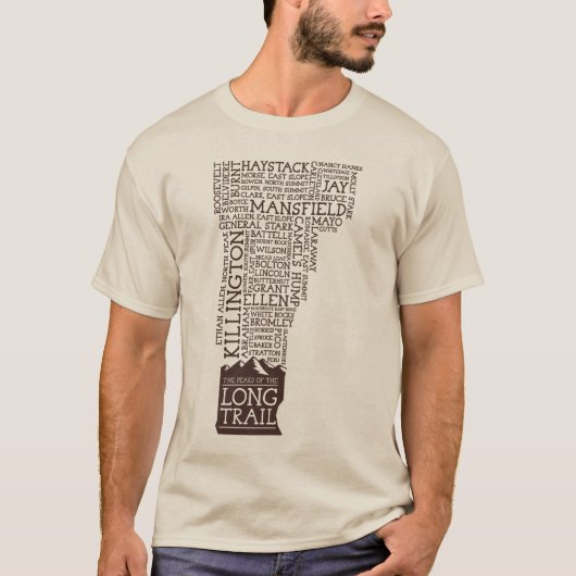Vermont Long Trail Long Sleeve T - Shirt (braunes (Vorderseite)