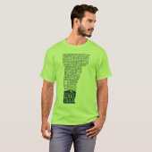 Vermont Long Trail T - Shirt (grünes Logo) (Vorne ganz)