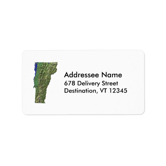 Vermont Map Address Label Adressaufkleber (Vorne)