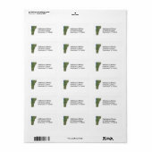Vermont Map Address Label Adressaufkleber (Vorne)