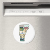 Vermont Map Burlington Killington VT Staat Magnet (In Situ (Geschirrspüler))