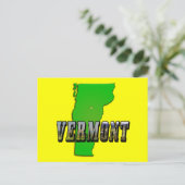 Vermont Map Kontur und Bildtext Postkarte (Stehend Vorderseite)