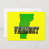 Vermont Map Kontur und Bildtext Postkarte (Vorne/Hinten)
