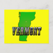 Vermont Map Kontur und Bildtext Postkarte (Vorderseite)