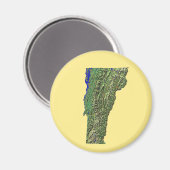 Vermont Map Magnet (Vorderseite/Rückseite)