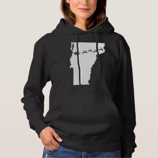 Vermont Map Santa Christmas XMas reindeer Hoodie