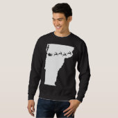 Vermont Map Santa Christmas XMas reindeer Sweatshirt (Vorne ganz)