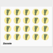 Vermont Map Sticker (Blatt)