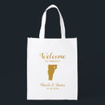 Vermont Map Wedding Welcome Bag, Gold Tote Bag Wiederverwendbare Einkaufstasche<br><div class="desc">Hochzeitswochenende Begrüßungsgeschenk-Tasche für Gäste aus der Stadt zu Ihrer Hochzeit,  mit dem Bild von Vermont,  mit Herz können Sie an der genauen Lage platzieren. Füllen Sie Tasche mit Ihren Lieblingsgoodies.</div>