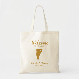 Vermont Map Wedding Welcome Bag, Gold Tragetasche