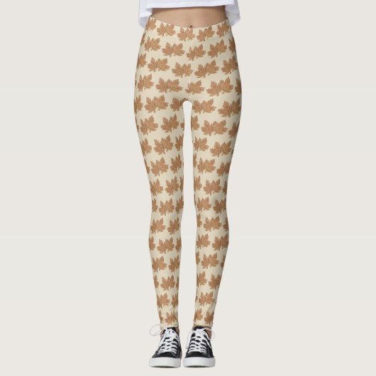Vermont Maple Leaf Blätter Sugar Candy VT Feinschm Leggings (Vorderseite)
