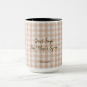 Vermont Maple Syrup Gingham Tasse (Zentrum)