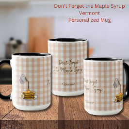 Vermont Maple Syrup Gingham Tasse