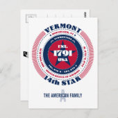 Vermont, Montpelier, VT, Patriotic, Monogramm Postkarte (Vorne/Hinten)