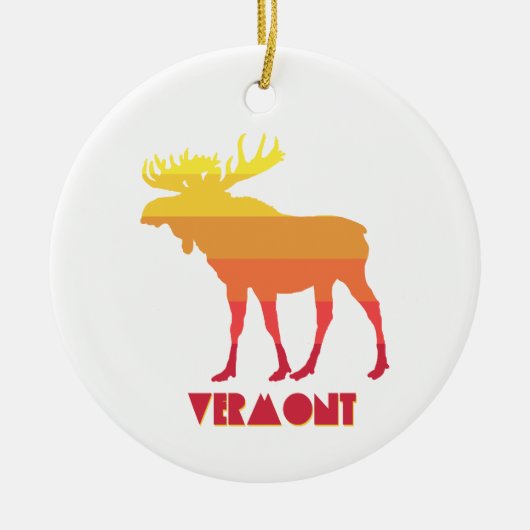Vermont Moose Keramik Ornament (Vorne)