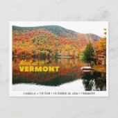 Vermont Mountain Wedding Save the Date Postcard Postkarte (Vorderseite)