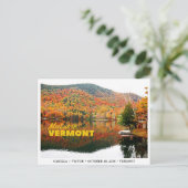 Vermont Mountain Wedding Save the Date Postcard Postkarte (Stehend Vorderseite)