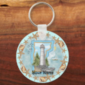 Vermont Muscheln Lighthouse Schlüsselanhänger (Vorderseite)