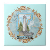 Vermont Muscheln Lighthouse Tile Fliese (Vorderseite)