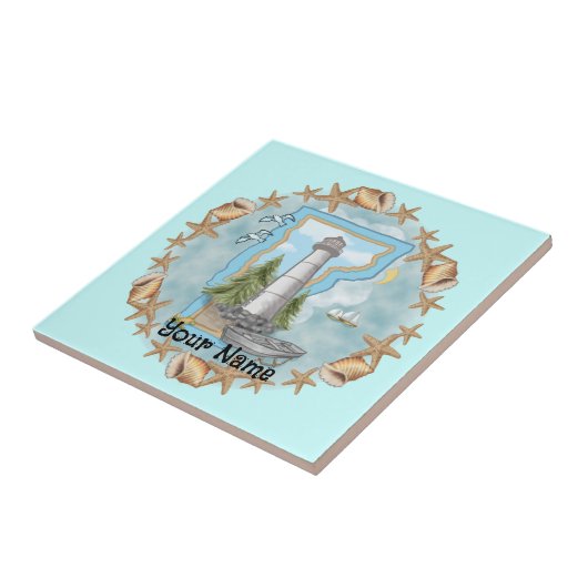 Vermont Muscheln Lighthouse Tile Fliese (Seite)