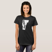 Vermont Native Zuhause Us Staat Map T-Shirt (Vorne ganz)