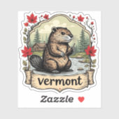 Vermont Nature Sticker | Beaver & Woods Sticker (Blatt)