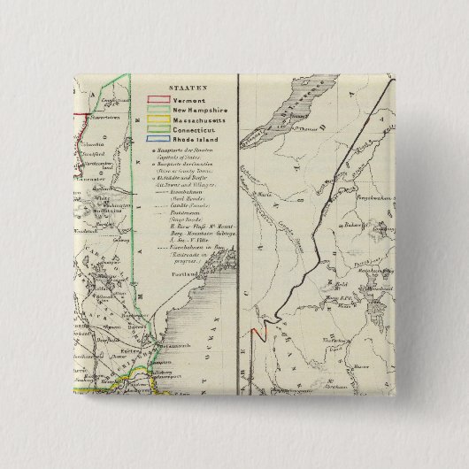 Vermont, New Hampshire, Massachusetts Button (Vorderseite)